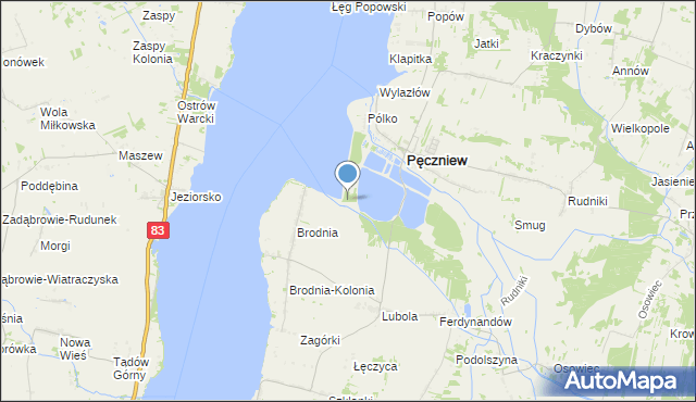 mapa Dąbrowa Lubolska, Dąbrowa Lubolska na mapie Targeo